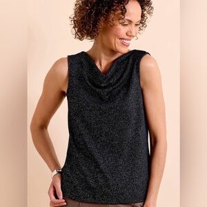 Apparenza Black Metallic Trim Top